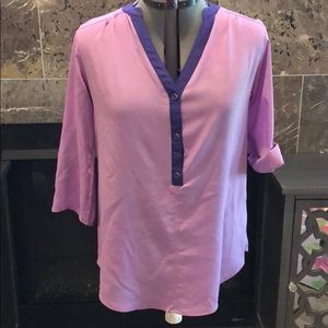 New York and Company Purple Blouse Medium